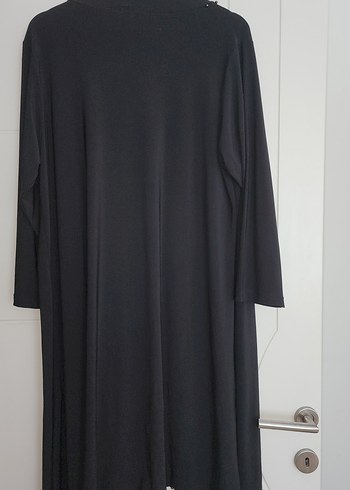 Siyah Uzun Kollu Gevşek Kesim Gotik Elbise - Görsel 7