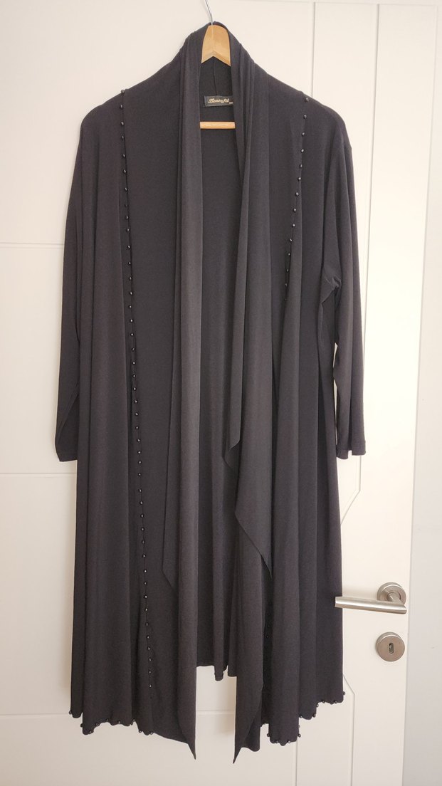 Siyah Uzun Kollu Gevşek Kesim Gotik Elbise - Görsel 4