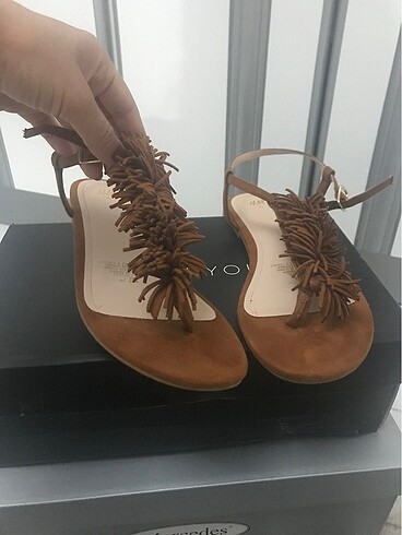 H&M kadın taba renk sandalet