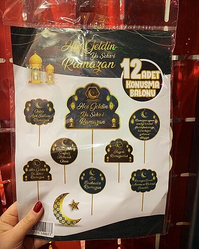 Ramazan temalı 12li konuşma balonu