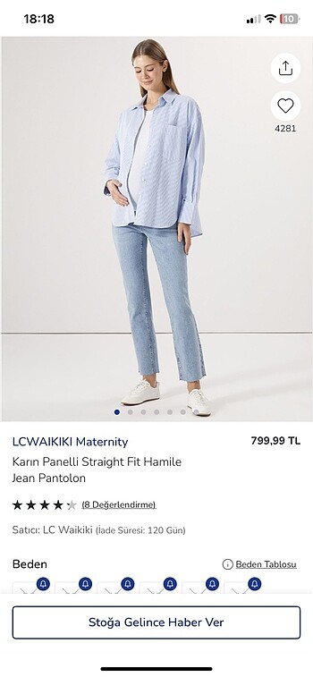 40 Beden LC Hamile Pantolonu