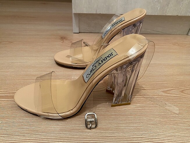 Jimmy Choo clear strap heeled