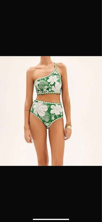 Diğer Tek omuzlu çiçekli bikini takımı