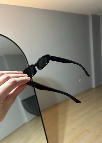 Siyah Minimalist Dikdörtgen gözlük - Görsel 5
