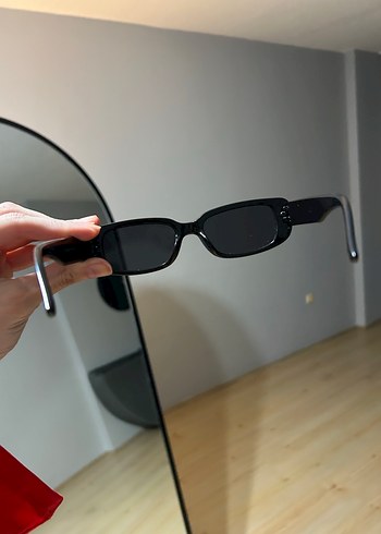 Siyah Minimalist Dikdörtgen gözlük - Görsel 4
