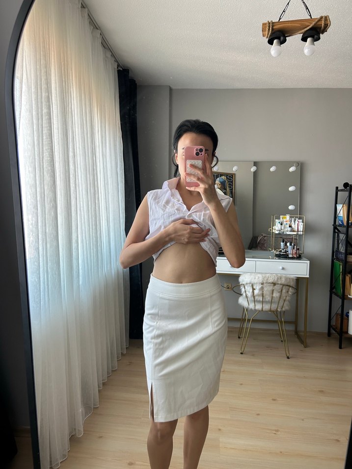 Beyaz Kalem Etek - Görsel 3