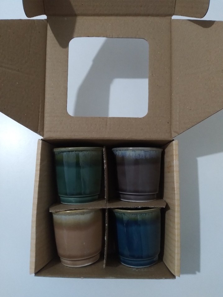 Porline 4'lü Renkli Porselen Espresso Fincan Seti - Görsel 3