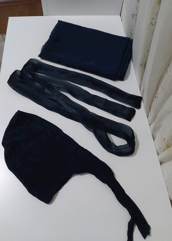 Lacivert Uzun Kollu Yüksek Yakalı Gotik Bluz - Görsel 4