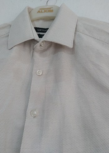 Bej Keten Erkek Gömlek - Görsel 2