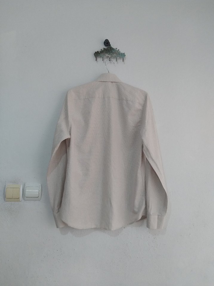 Bej Keten Erkek Gömlek - Görsel 3