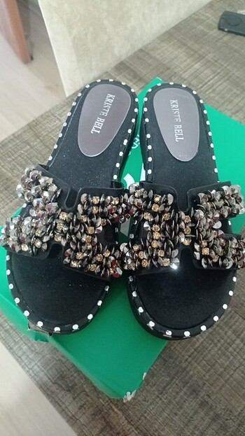 Pul detaylı kriste bell terlik