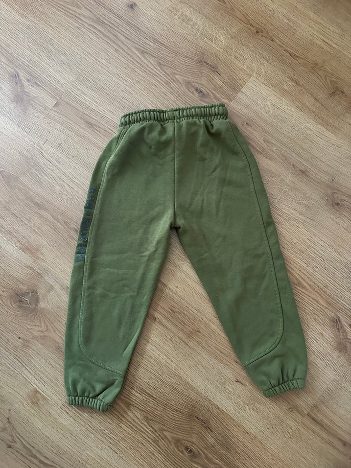 Gri ve Haki Erkek Çocuk Bol Kesim Pantolon - Görsel 2