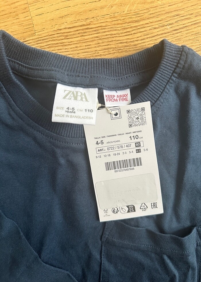 Zara Uzun Kollu Çocuk T Shirt - Görsel 2