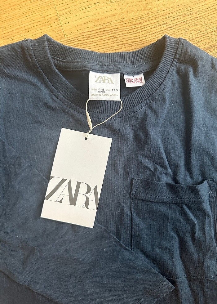 Zara Uzun Kollu Çocuk T Shirt - Görsel 3