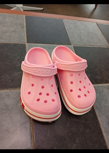 38 Beden Pembe Crocs Platform Topuklu Terlik