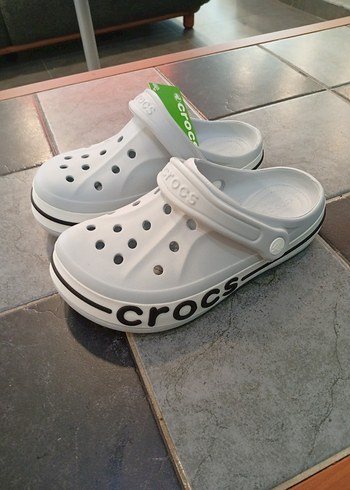 Crocs gri a kalite Terlik Velcro Bantlı