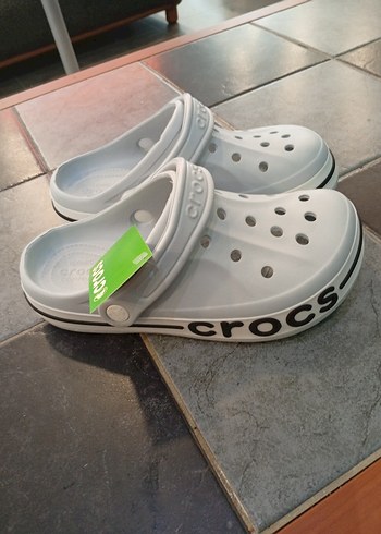 Crocs Crocs gri Kadın Terlik Velcro Bantlı