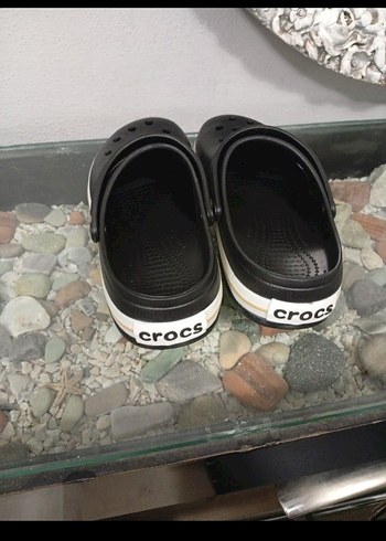 Siyah Crocs Bantlı Erkek Terlik