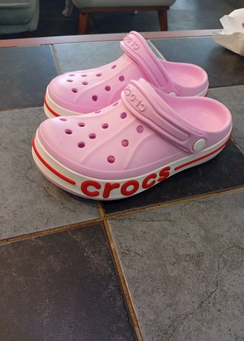 Crocs Pembe Crocs Kadın Terlik Velcro Bantlı