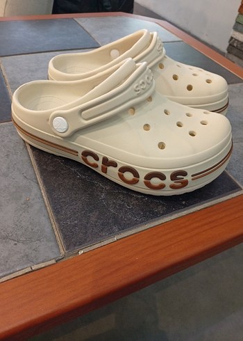 37 Beden krem Platform Topuklu Kadın Crocs Terlik