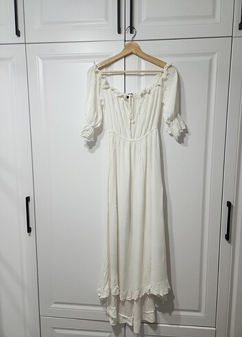 s Beden beyaz Renk #uzunelbise #elbise #günlükelbise #yazlıkelbise 