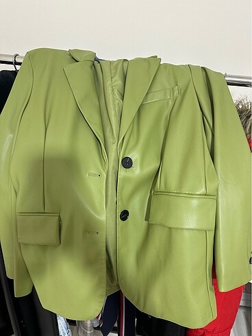 Bershka deri blazer ceket