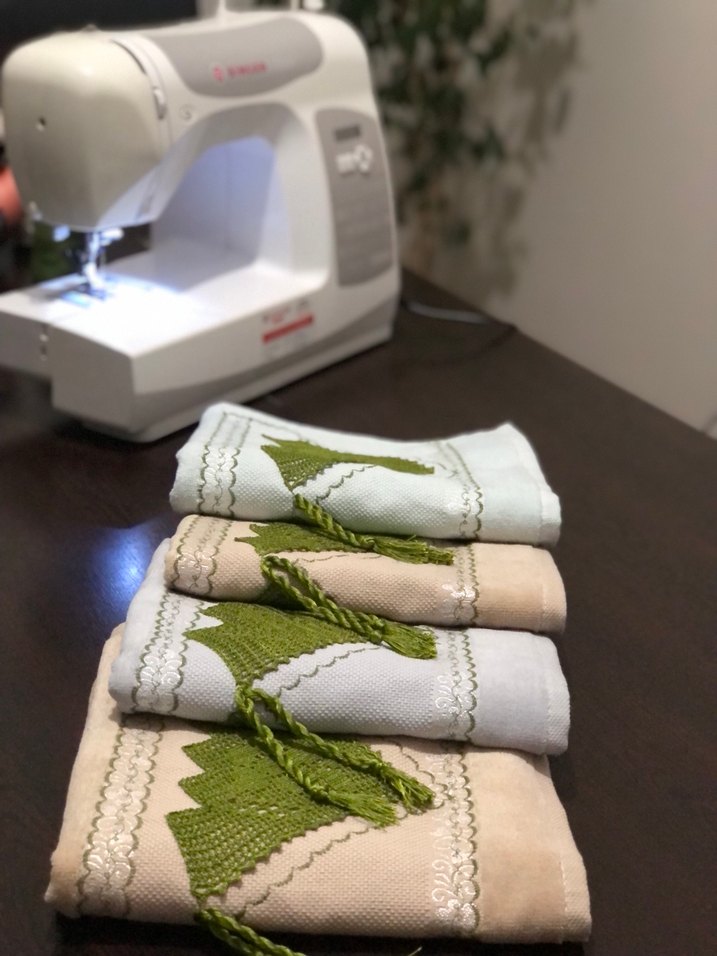 Nakışlı gri renk çeyizlik havlu 1 adet - Görsel 4