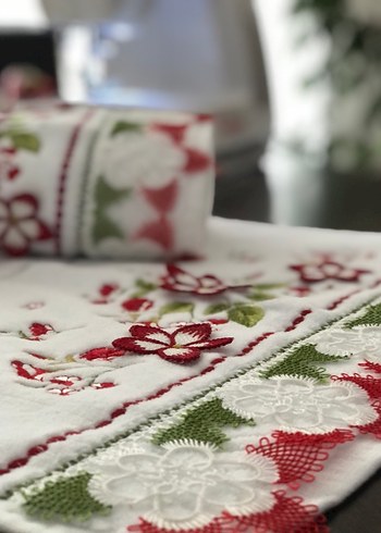 Nakışlı Beyaz Renkli havlu 1 adet - Görsel 6