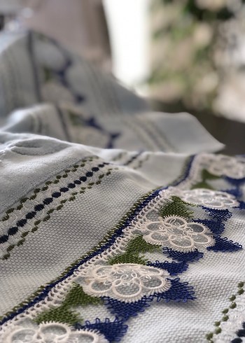 Nakışlı mavi Havlu 1 adet fiyatıdır - Görsel 7