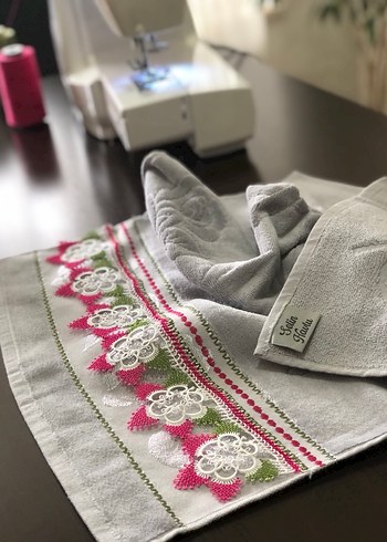 Nakışlı Bohem  Gri Havlu 1 adet fiyatı - Görsel 6