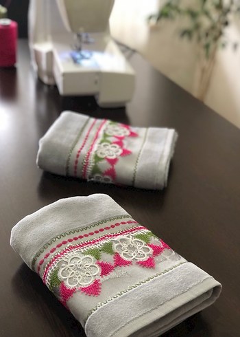 Nakışlı Bohem  Gri Havlu 1 adet fiyatı - Görsel 8