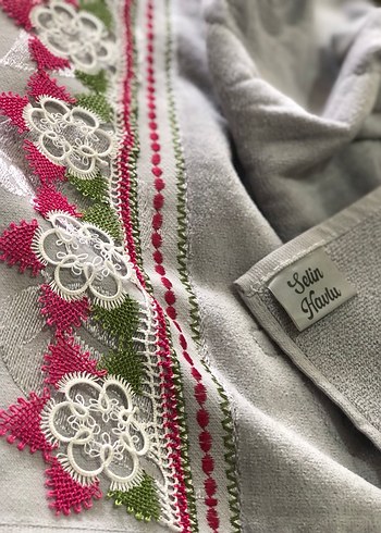 Nakışlı Bohem  Gri Havlu 1 adet fiyatı - Görsel 7