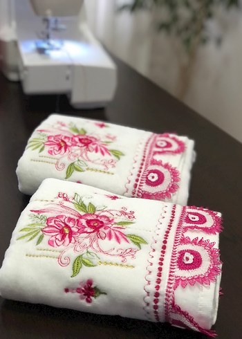 Pembe Nakışlı Geleneksel Havlu 1 adet fiyatı - Görsel 6