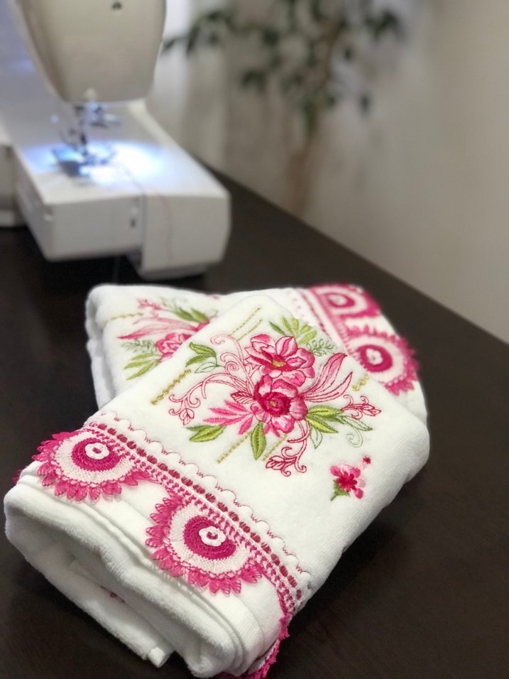 Pembe Nakışlı Geleneksel Havlu 1 adet fiyatı - Görsel 5