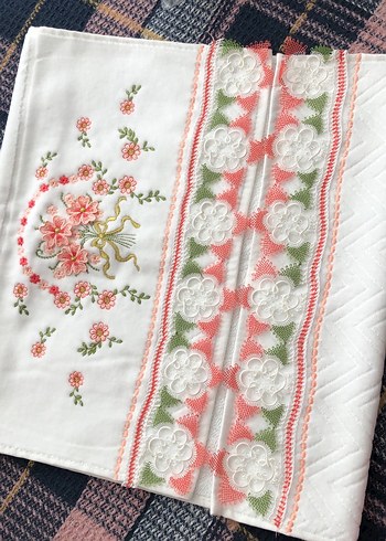 Nakışlı Beyaz El Havlusu adet fiyatıdır ilan açtırınız - Görsel 6