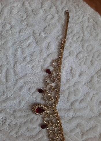 Altın Renkli İşlemeli saç aksesuarı - Görsel 5