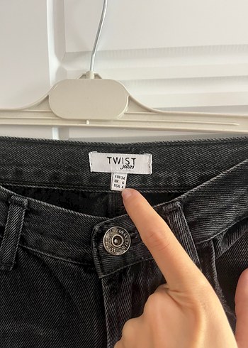 34 Beden Gri Kadın Denim Bol Kesim Midi Jean