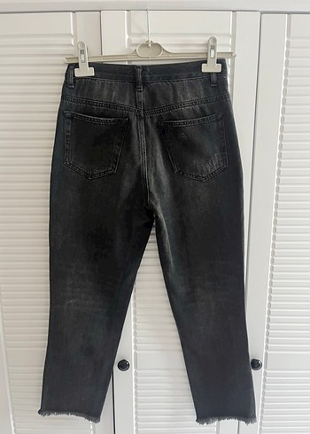 Twist Gri Kadın Denim Bol Kesim Midi Jean