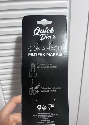 Çok Amaçlı Siyah Mutfak Makası - Görsel 2