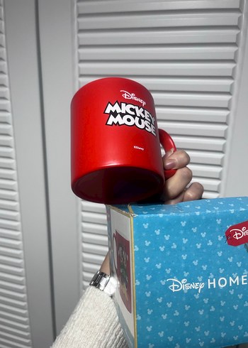 Kırmızı Mickey ve Minnie Mouse Kupa - Görsel 3