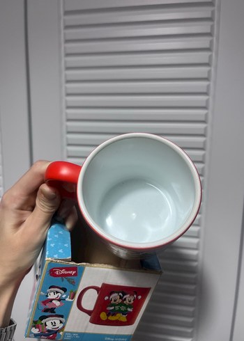 Kırmızı Mickey ve Minnie Mouse Kupa - Görsel 2