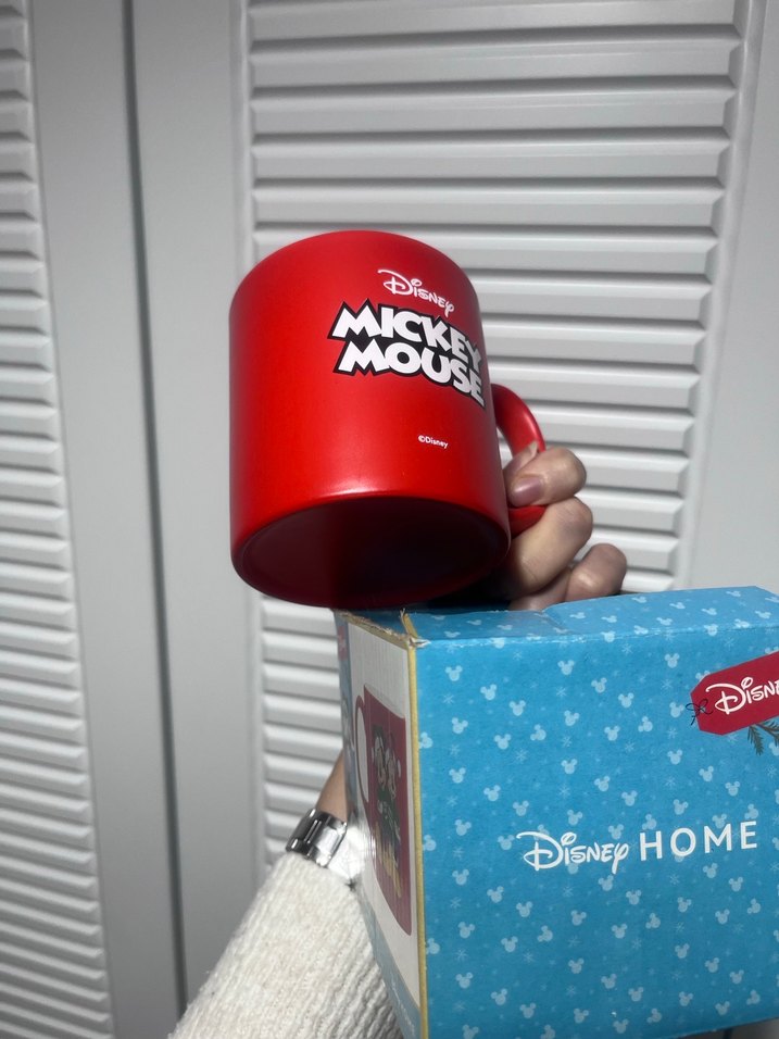 Kırmızı Mickey ve Minnie Mouse Kupa - Görsel 3