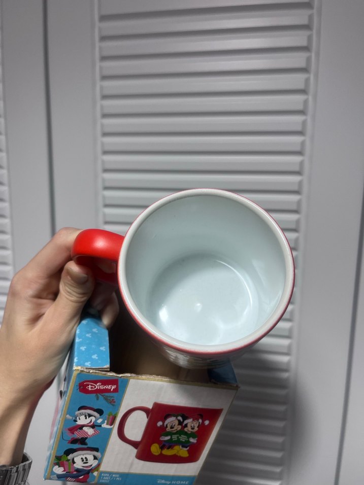 Kırmızı Mickey ve Minnie Mouse Kupa - Görsel 2