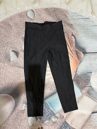 Denim görünümlü likralı pantolon
