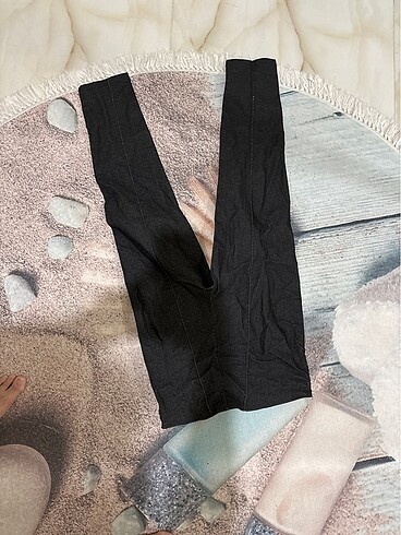 44 Beden Denim görünümlü likralı pantolon