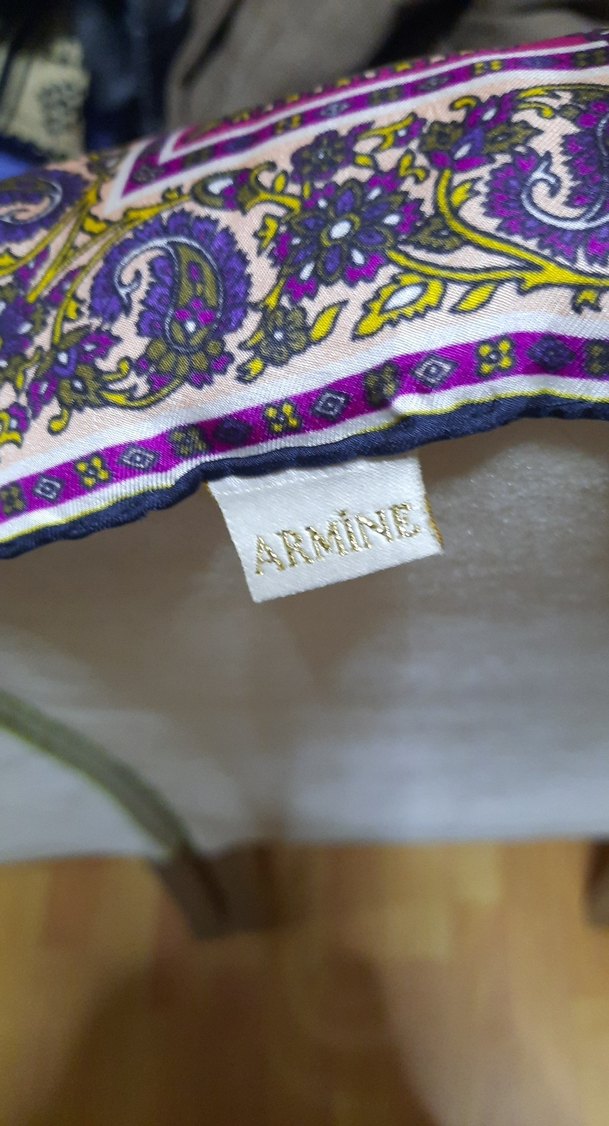 Mor Drapeli Bohem İpek Şal - Görsel 3