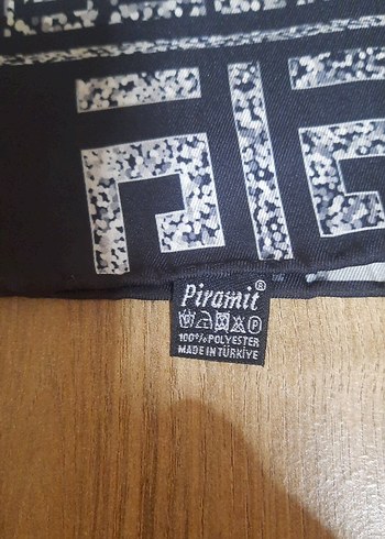 Gri Siyah Modern Desenli  eşarp - Görsel 3