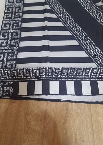 Gri Siyah Modern Desenli  eşarp - Görsel 2