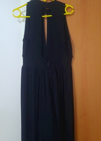 Siyah V Yaka Uzun Kadın tulum - Görsel 4