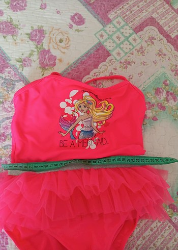 Kız Çocuk Pembe Baskılı Pop Kültür Mayo